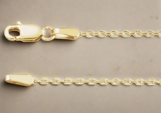 Yellow 1.4 mm Diamond-Cut Cable Chain
