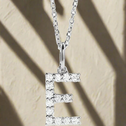 Gold Lab Grown Diamond Initial Necklace