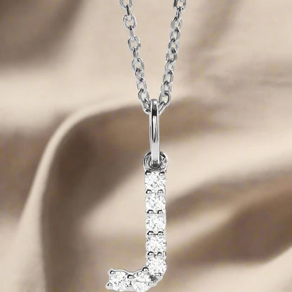 Gold Lab Grown Diamond Initial Necklace