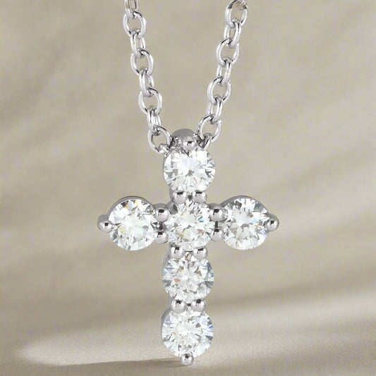 Chunky Petite Diamond Cross