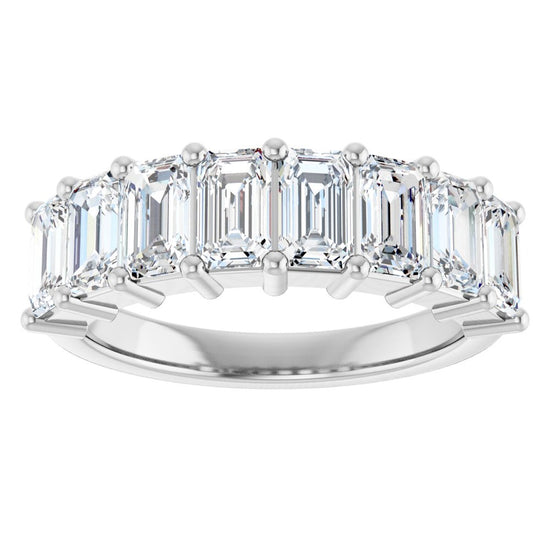 White Gold Lab Grown Diamond Wedding Band 14K