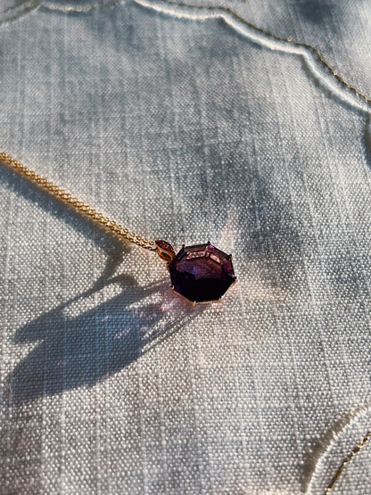 Octagonal Amethyst Pendant