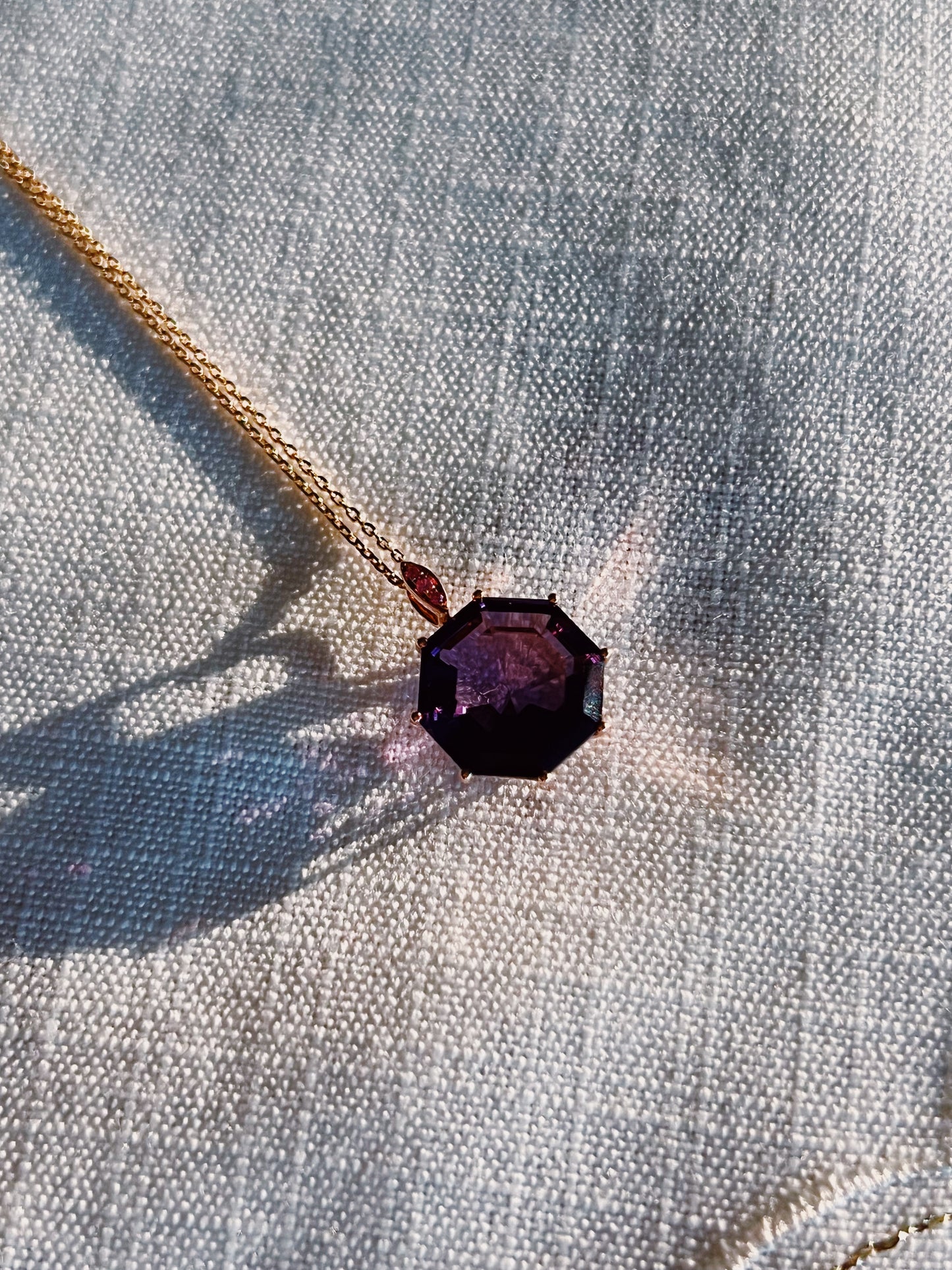 Octagonal Amethyst Pendant