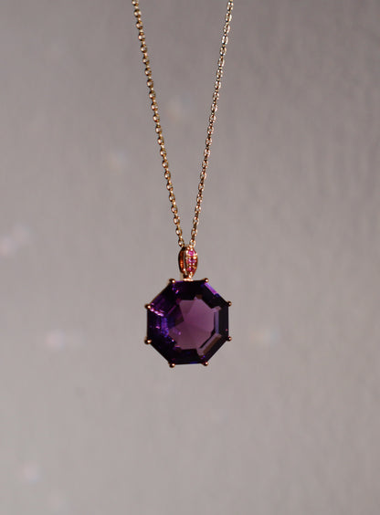 Octagonal Amethyst Pendant