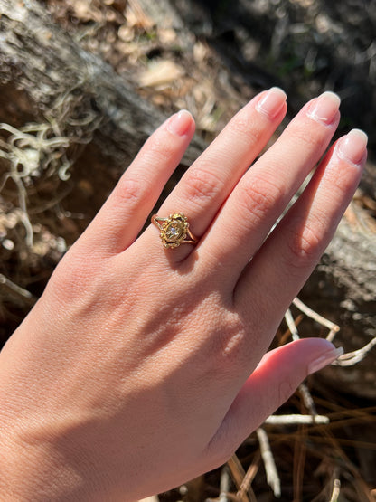 Yellow Gold OEC Shield Ring