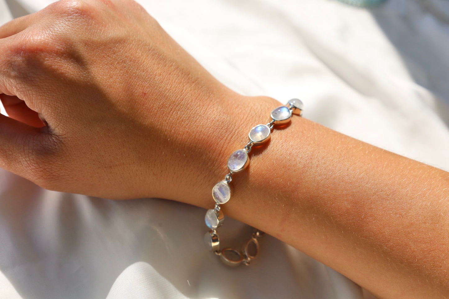 Silver Moonstone Bracelet