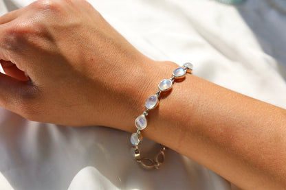 Silver Moonstone Bracelet